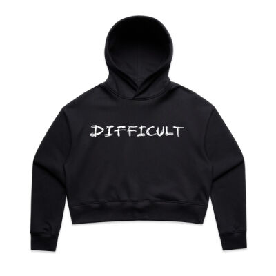 DIFFICULT by Grace Tame Crop Hoodie Thumbnail