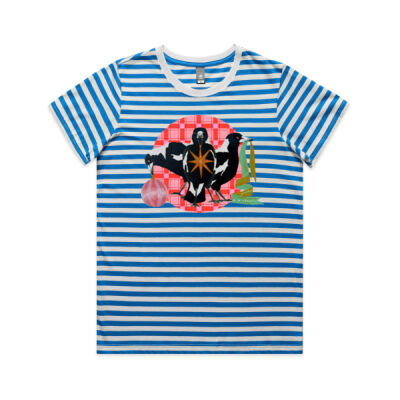 Women's Christmas Striped Tee Thumbnail